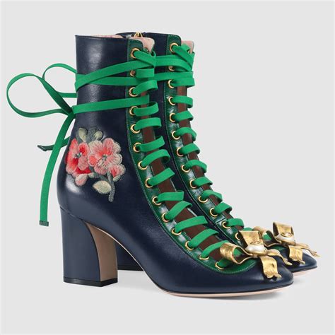 blue gucci ankle boots|high heel Gucci boots.